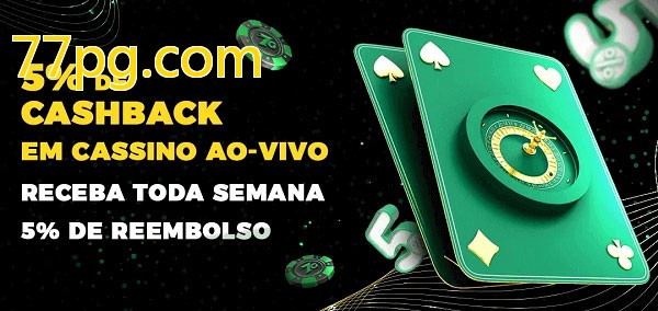 Promoções do cassino ao Vivo 77pg.com